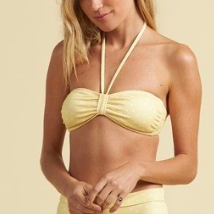Nwt Billabong Salty Blonde Polka Dot Bikini Top